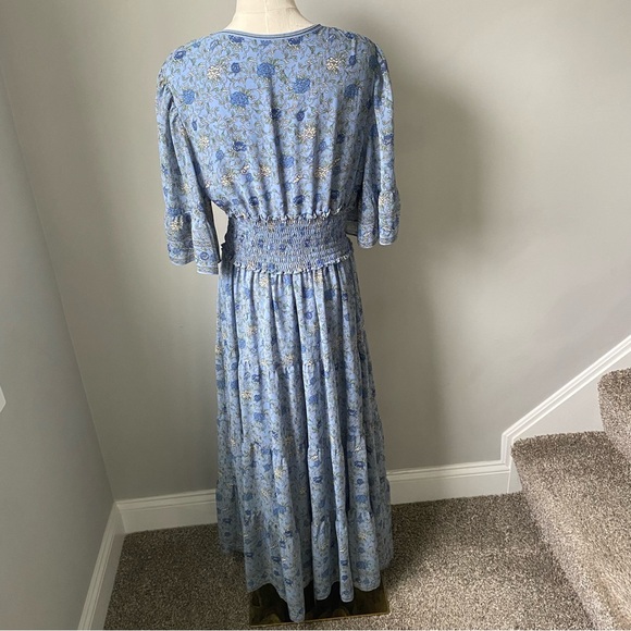 Max Studio blue flowy floral midi dress - Picture 10 of 11